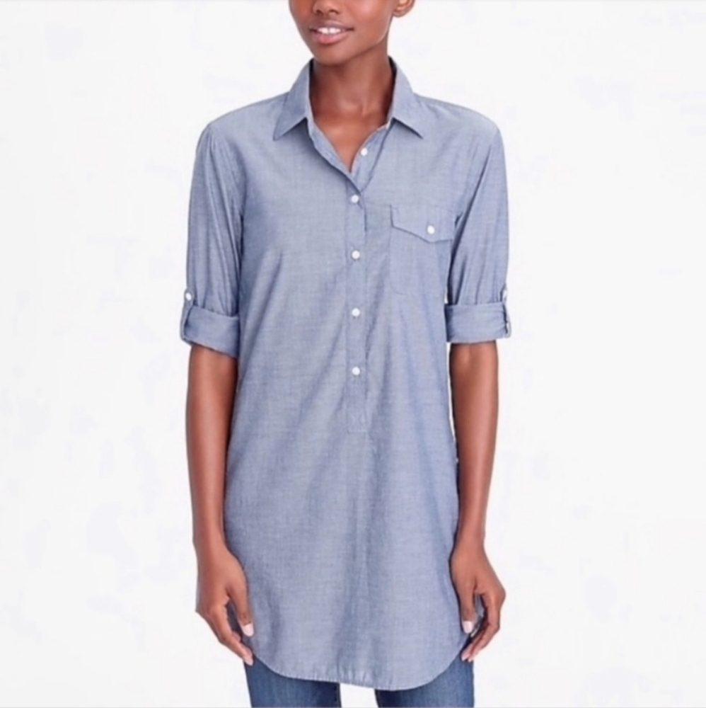 J.Crew Chambray Longsleeve Popover